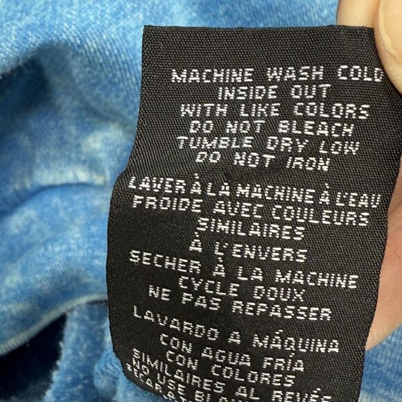 Simpsons Bart Skateboard Graphic Sweatshirt XXL Blue Acid Wash Retro 90s Style - Picture 8 of 12